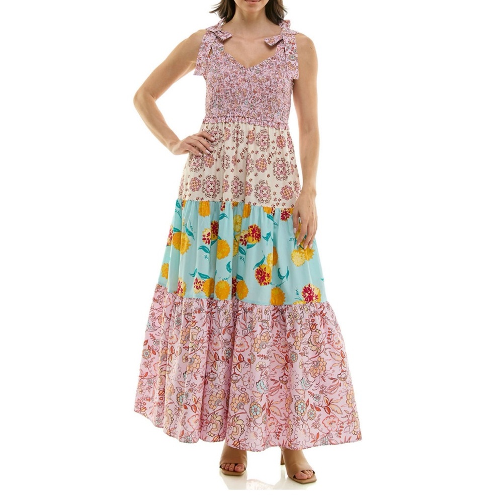 Floral Patchwork Maxi Dress